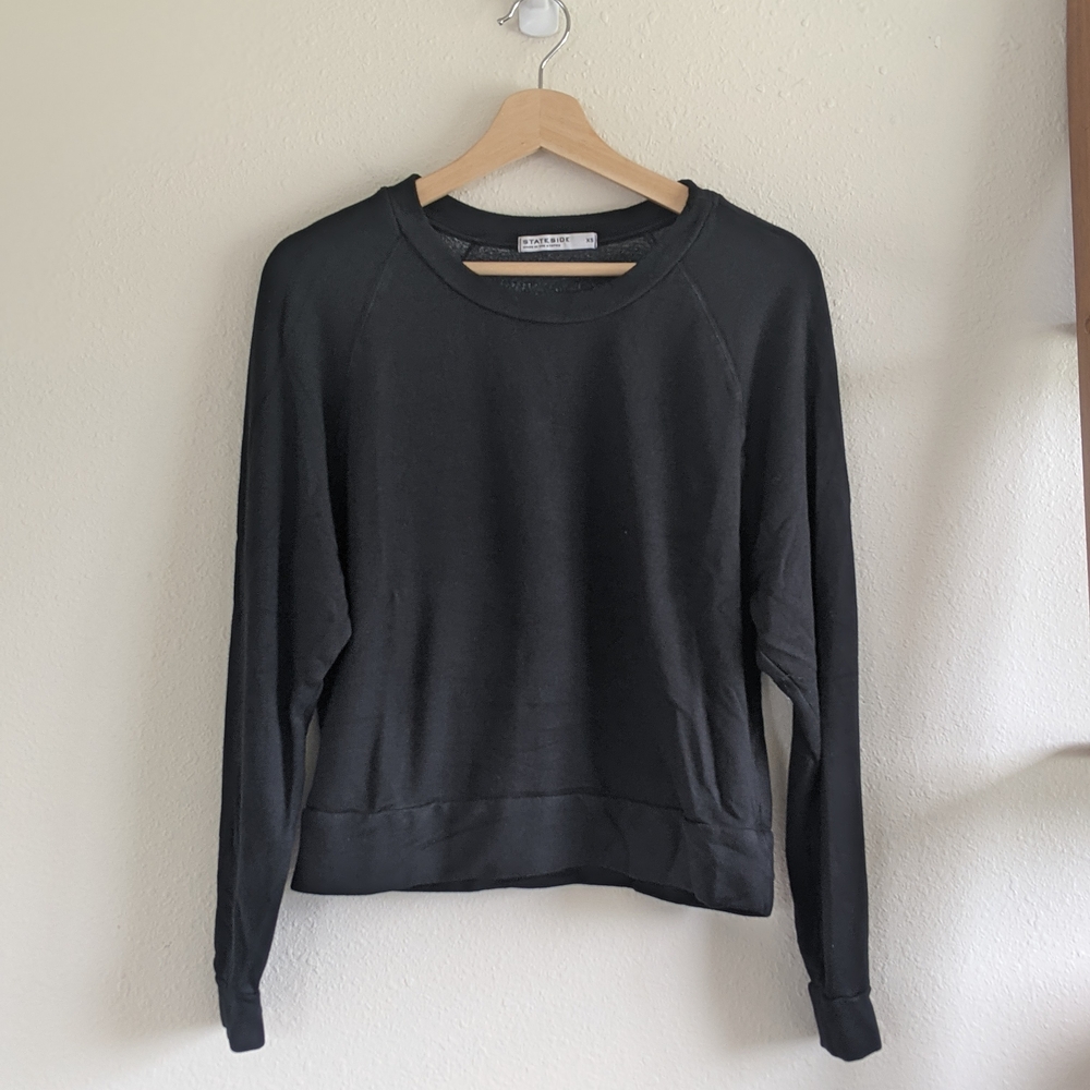 Stateside Softest Fleece Crewneck - Black Sz S